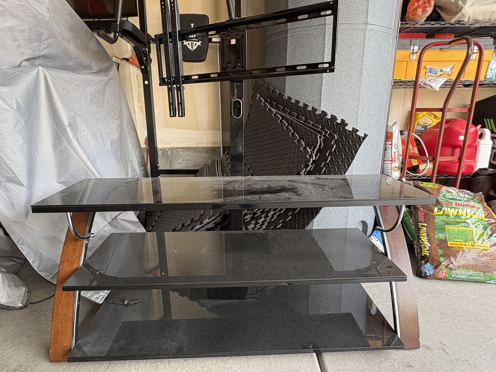 Three shelf tv stand