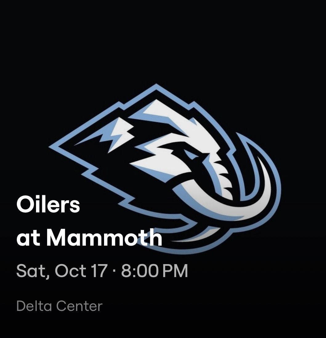 Utah Mammoth vs Edmonton Oilers