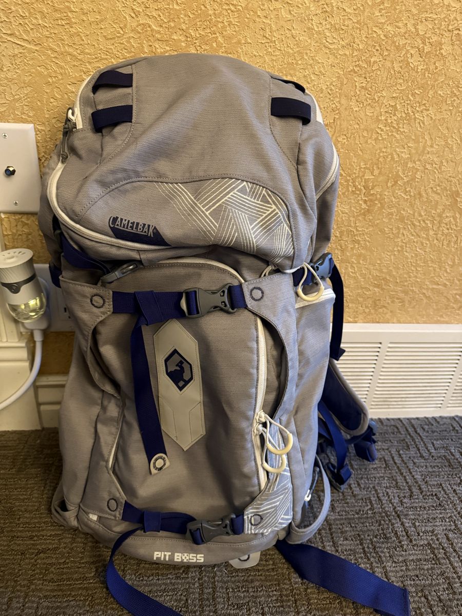 Camelbak Pit Boss Backpack Gray 100 oz Hydration Storage