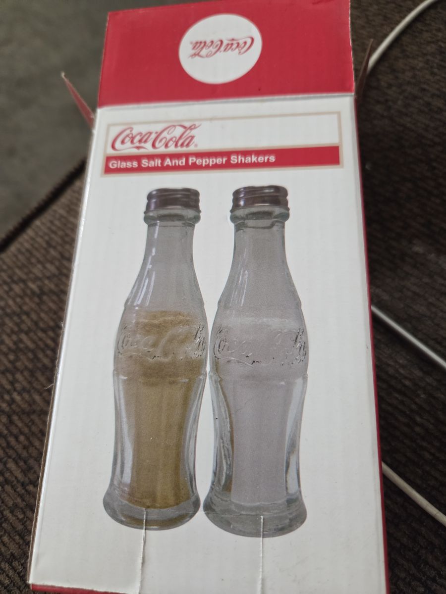 Coca-Cola Glass Salt and Pepper Shakers - Classic Bottle Design