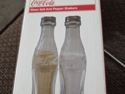 Coca-Cola Glass Salt and Pepper Shakers - Classic Bottle Design