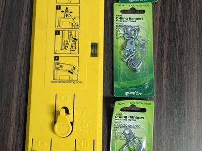 Hang & Level Picture Hanging Tool with Anchor Wire D-Ring Hangers