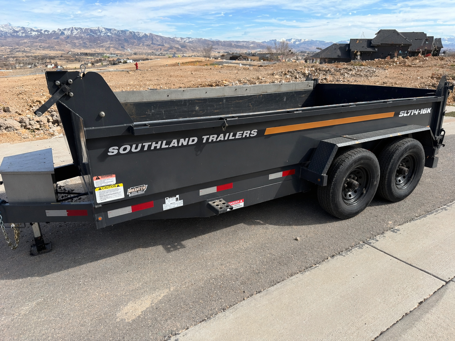 7x14 Dump Trailer Rental – 16K GVWR Heavy Duty – Dirt, Rock, Debris