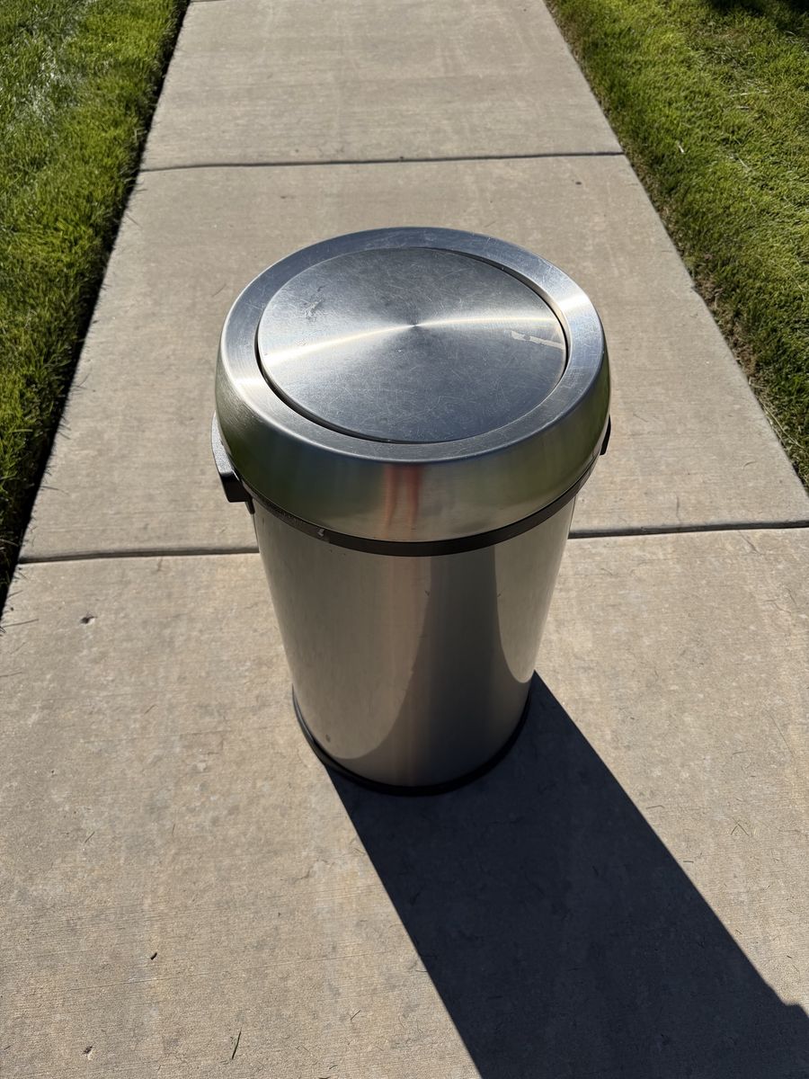 Metal Trash Can