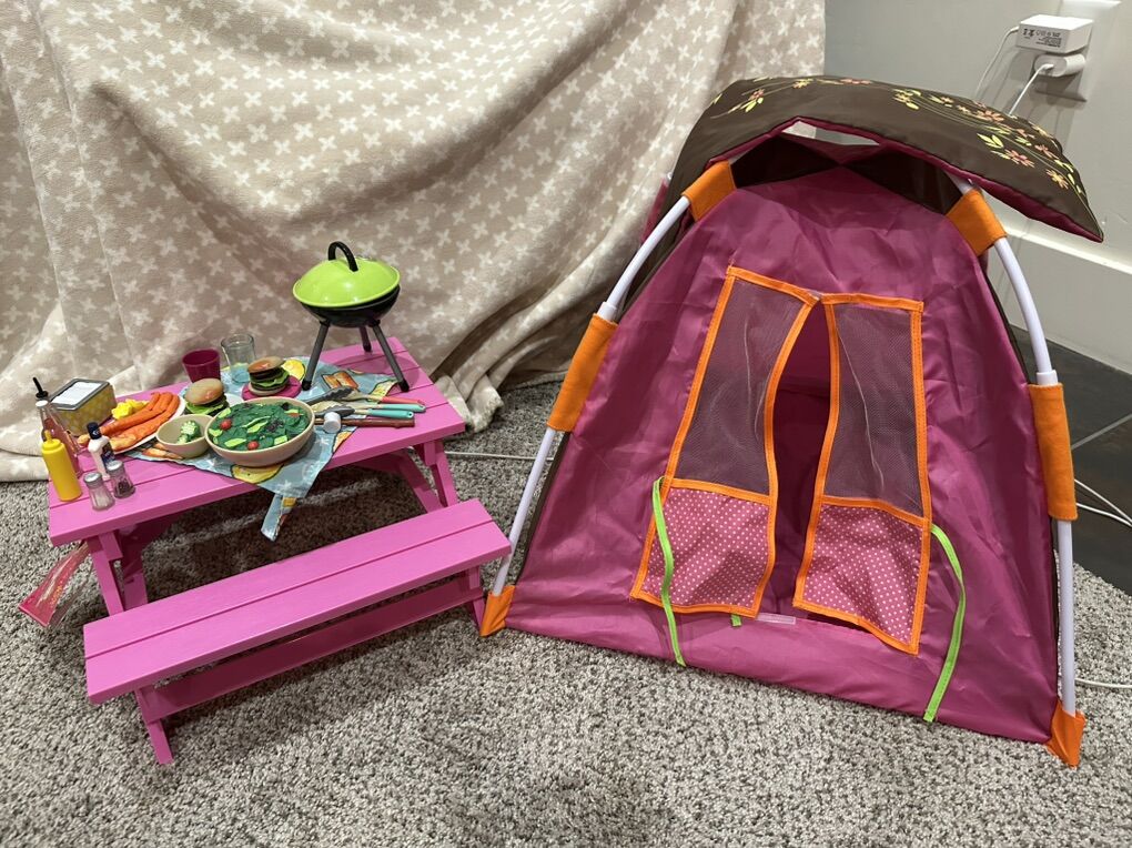 OG Girl Lot: Picnic Set + Tent + Suitcase