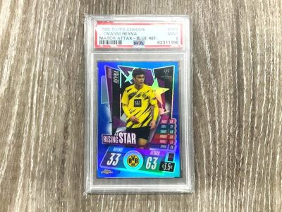 2020 TOPPS CHROME PSA GIOVANNI REYNA MATCH ATTAX BLUE