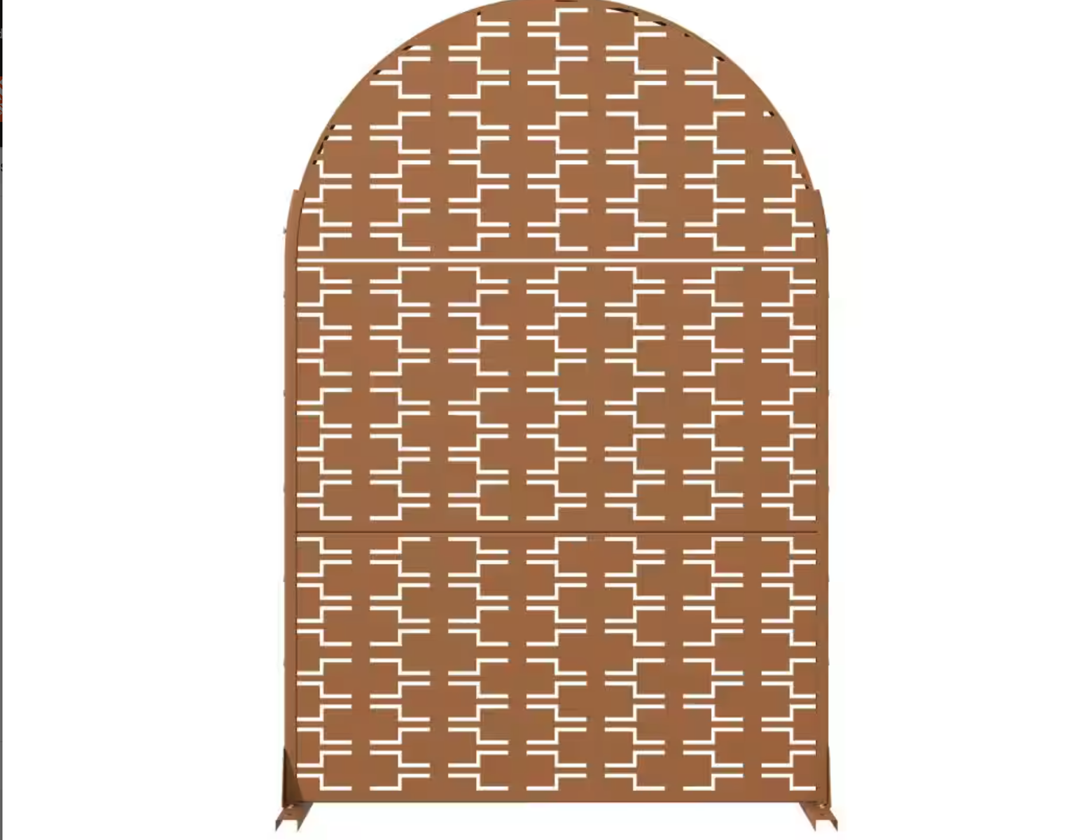 Brand new 72 in. H x 47 in. W Arched Galvanized Steel Decorative Garden Fence Privacy Screen