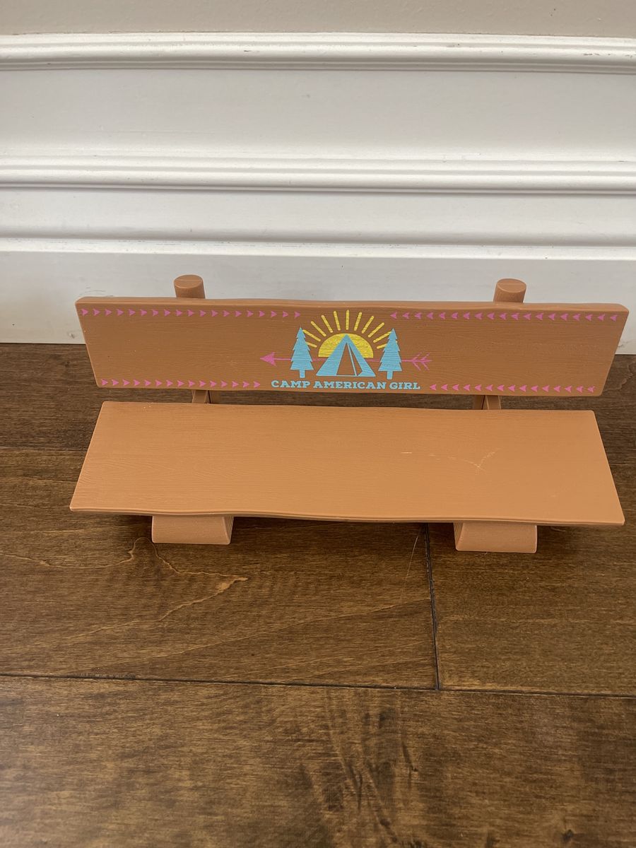 American Girl Doll Bench Camping Campfire Seat