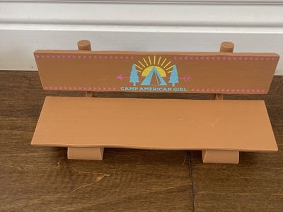 American Girl Doll Bench Camping Campfire Seat