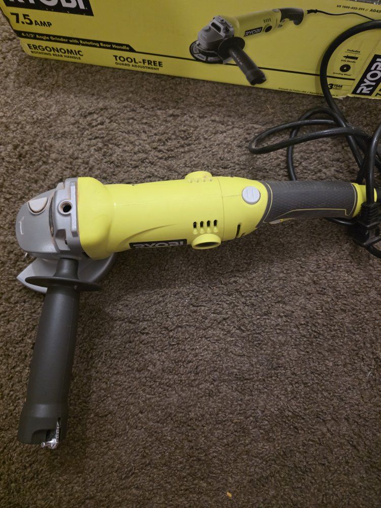 Ryobi 7.5 Amp 4-1/2 in. Corded Angle Grinder with Rotating Rear Handle