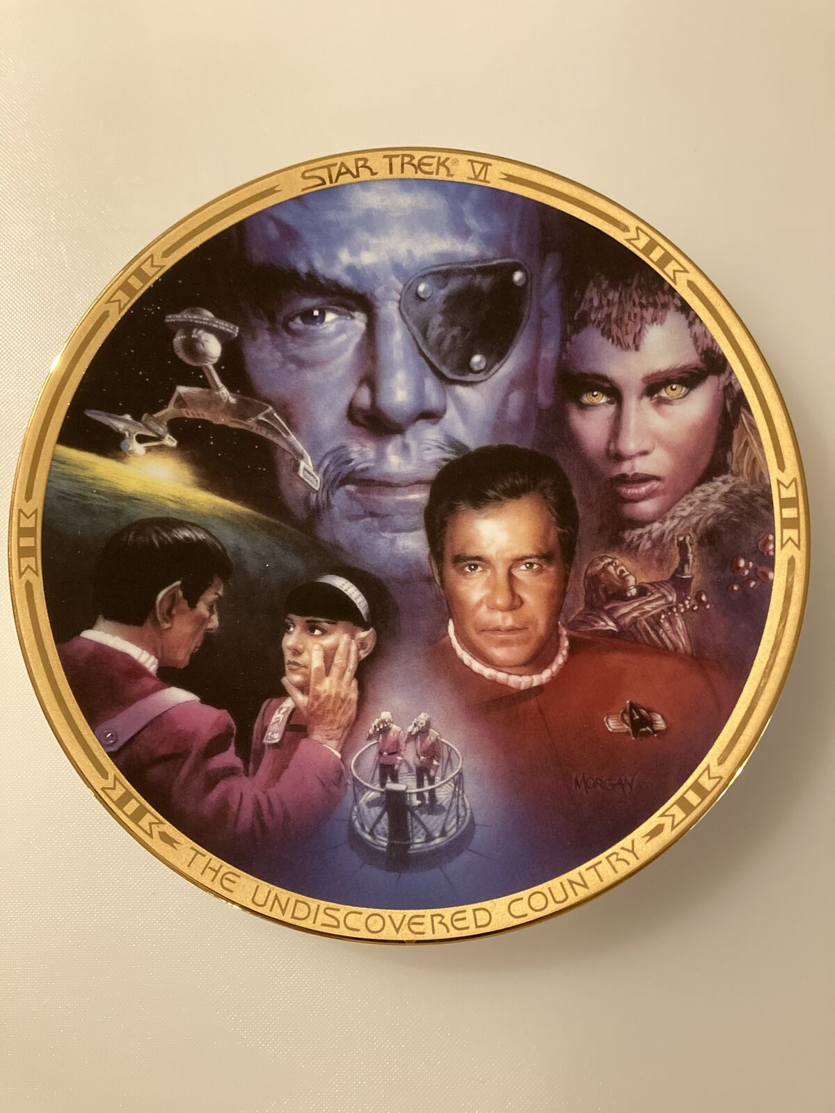 Vintage Star Trek Porcelain Collectors Plate - THE UNDISCOVERED COUNTRY - 1994