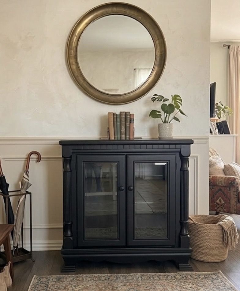 Black Display Cabinet/entry Table