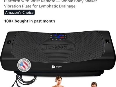 Lifepro 4D Vibration Plate Exercise Machine - Triple Motor, 7 Presets, 60 Speeds, Wrist Remote