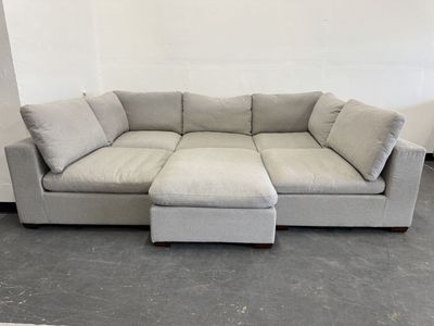 GRAY COSTCO LOWELL MODULAR SECTIONAL SOFA COUCH