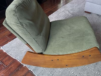 Mid Century Green Rocking Chair