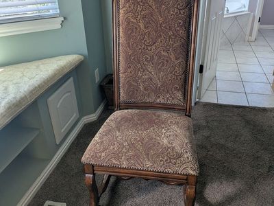 Wooden cushioned chair