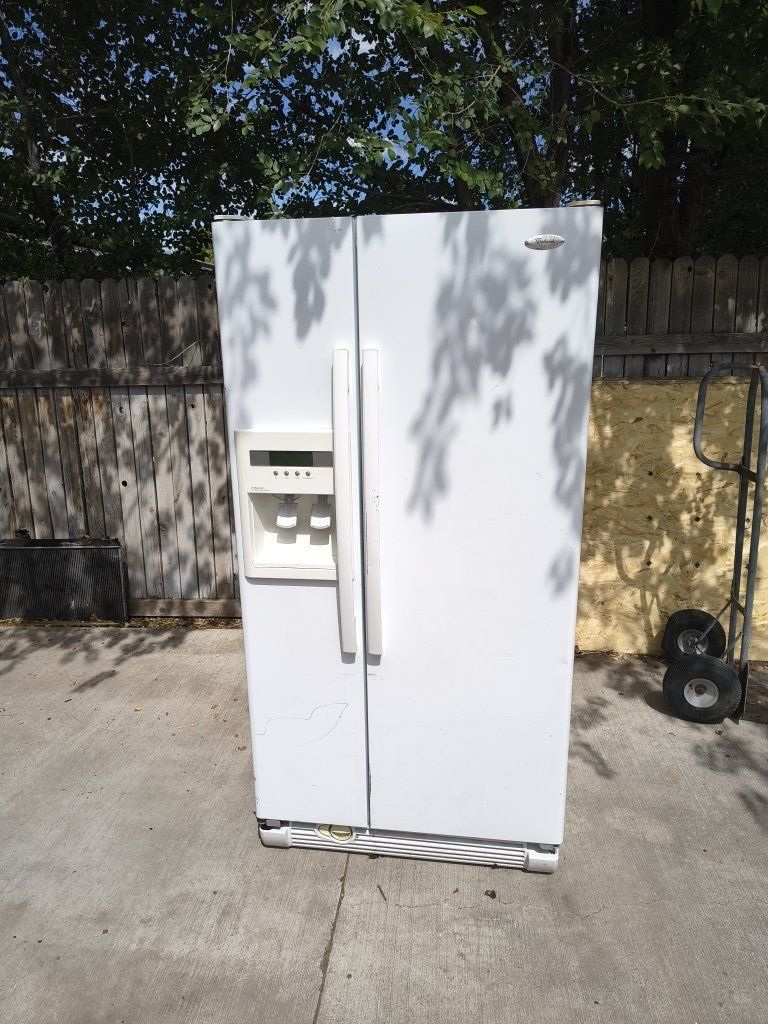 White 2 door refrigerator with Ice dispenser