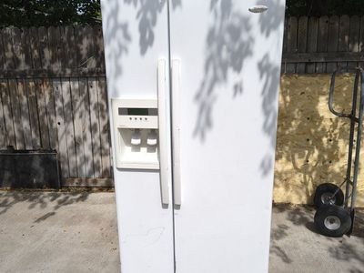 White 2 door refrigerator with Ice dispenser