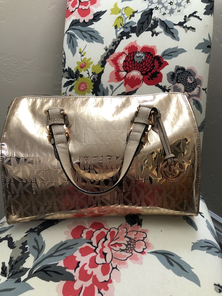 Michael Kors Rose Gold Handbag + Matching Wallet