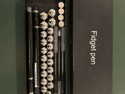 Fidget Pen Magnetic Modular Toy with Stylus and Ink Cartridges - Stress Relief & Creativity Tool