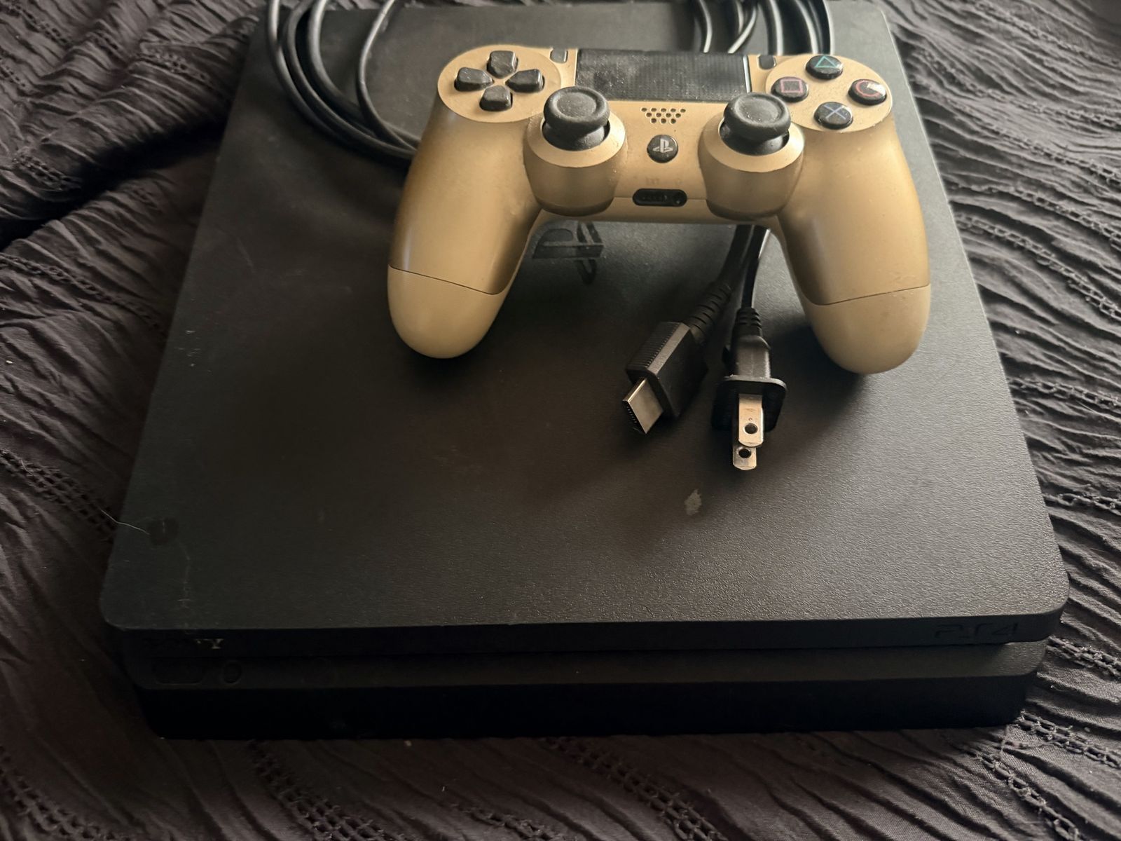 Sony PlayStation 4 Slim Console with Gold Controller