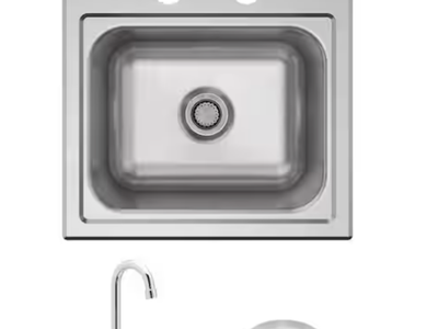 NEW Elkay Parkway 15 in. Drop-in Single Bowl Stainless Steel Sink w/ Faucet