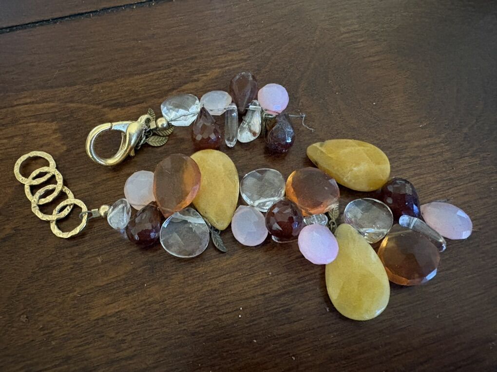 Beads & Clasp From A Broken Chunky Bracelet