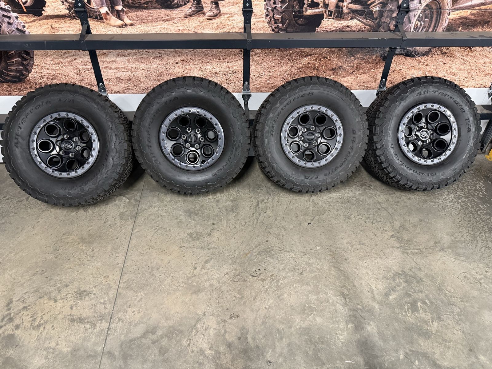 New Ford wheels and tires. 