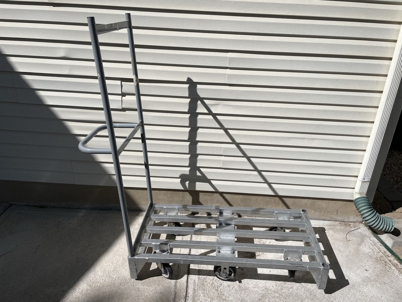 Aluminum Platform Cart with Handle and Caster Wheels