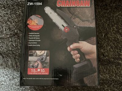 48V Cordless Mini Electric Chainsaw Set Model ZW-1594 Handheld Wood Cutter