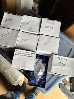 Thomas Kincade lead crystal ornaments