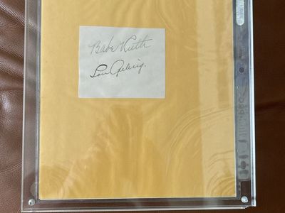 1930’s Babe Ruth and Lou Gehrig New York Yankees Dual Hand Signed Autograph Cones w/Certificate of Authenticity ($Best Offer$)