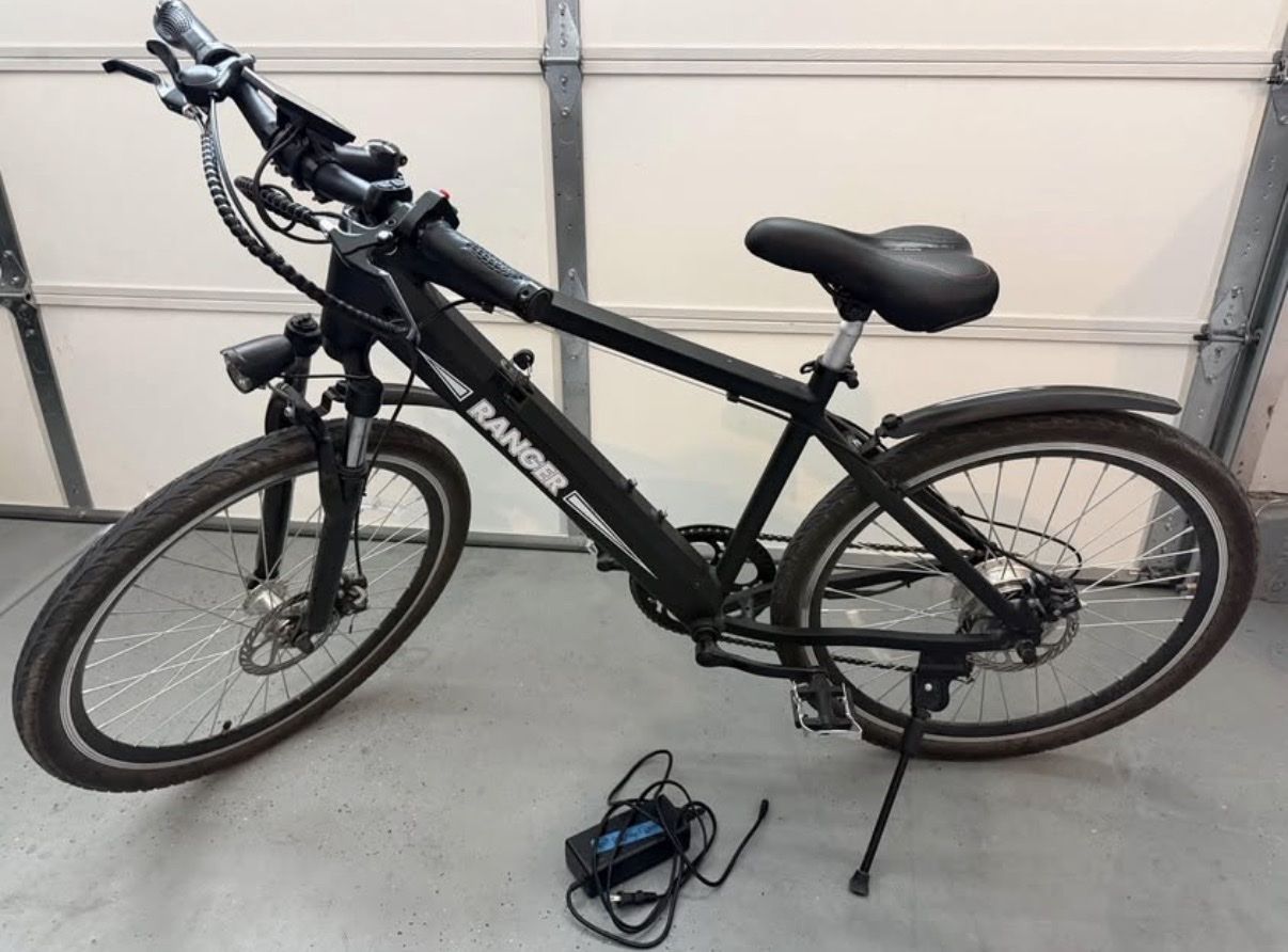 Ranger Electric Bike E-Bike Black, Needs New Battery