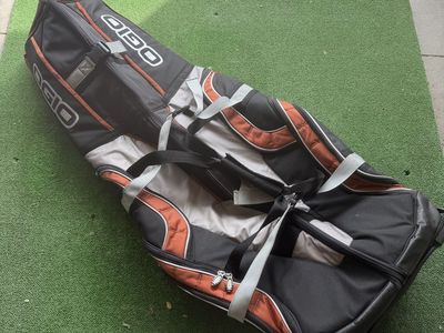 Ogio SLED Wheeled Golf Travel Bag Cover Black Orange