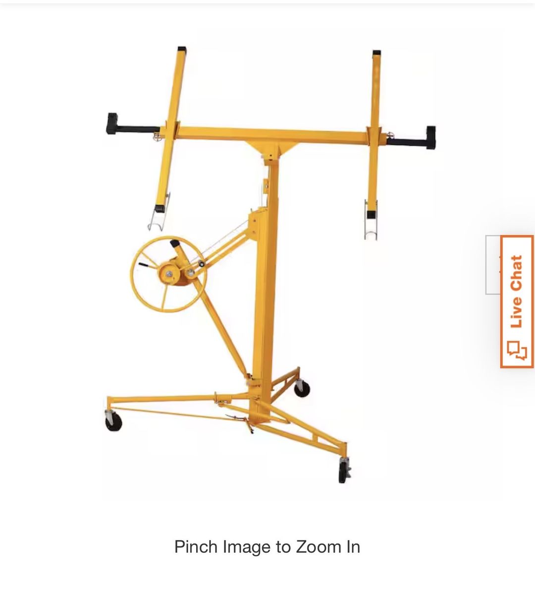 Drywall Lift Panel Hoist Jack Sheetrock Lifter, 11 ft. Max Height, 150 lbs Load Capacity