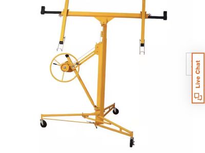 Drywall Lift Panel Hoist Jack Sheetrock Lifter, 11 ft. Max Height, 150 lbs Load Capacity