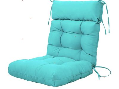 (See description) Artplan Adirondack Chair Cushion High Back Seat Pad with Headrest Pillow and Ties