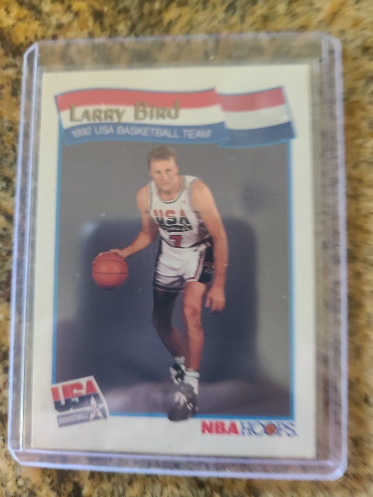 1992 NBA Hoops USA Basketball Team Larry Bird #52 Dream Team Trading Card - Protected