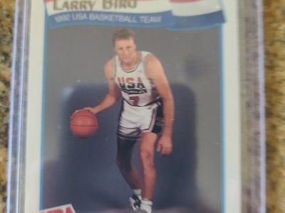 1992 NBA Hoops USA Basketball Team Larry Bird #52 Dream Team Trading Card - Protected