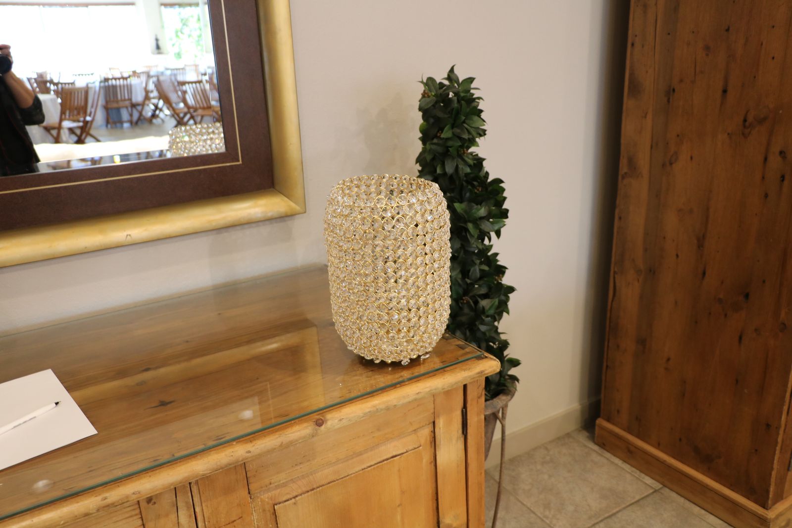 Crystal and Gold 3 Gallon Garbage Can