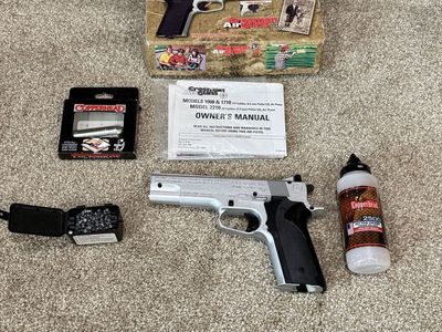Crosman Air Guns 1008SB CO2 .177 Caliber Semi-Automatic Air Pistol Kit with Pellets