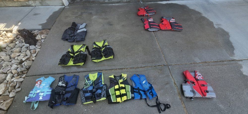 Assorted Life Jackets - Adult, Teen & Child Sizes - Great for Water Sports & Boating