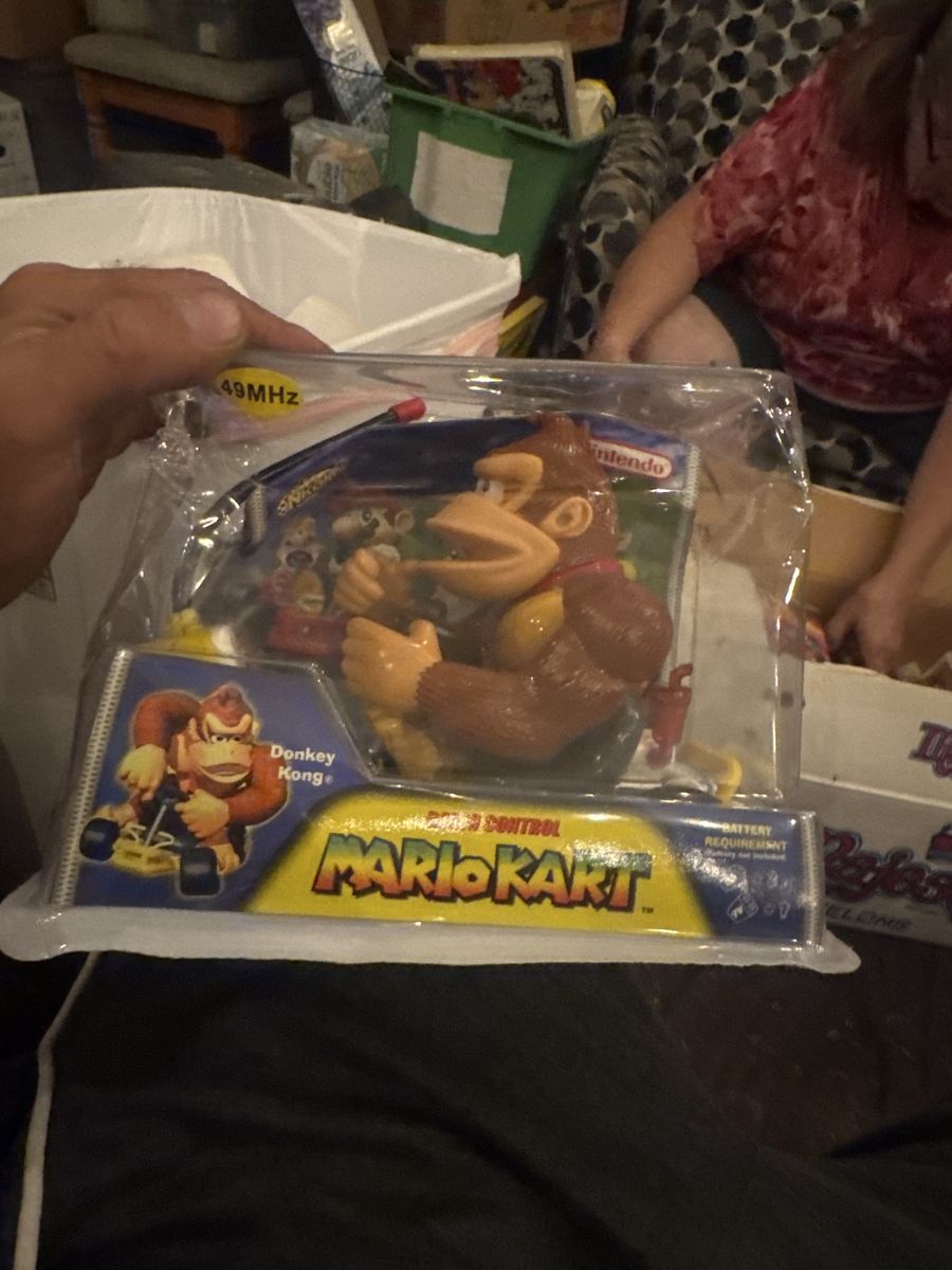 Vintage Nintendo Mario Kart Radio Control Donkey Kong RC Car Sealed in Packaging
