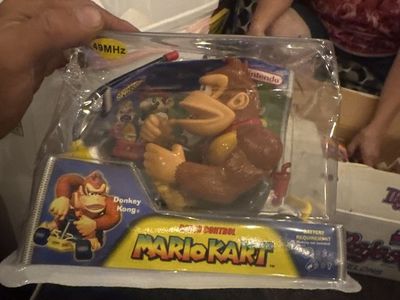 Vintage Nintendo Mario Kart Radio Control Donkey Kong RC Car Sealed in Packaging