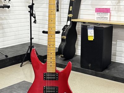 Red Peavey Reactor Electric Guitar - Vintage, Rare Model with Maple Fretboard