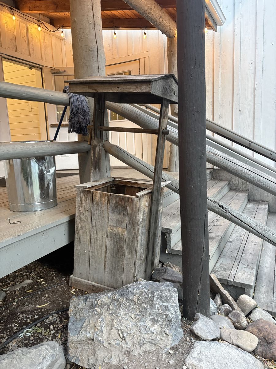 Rustic wishing well