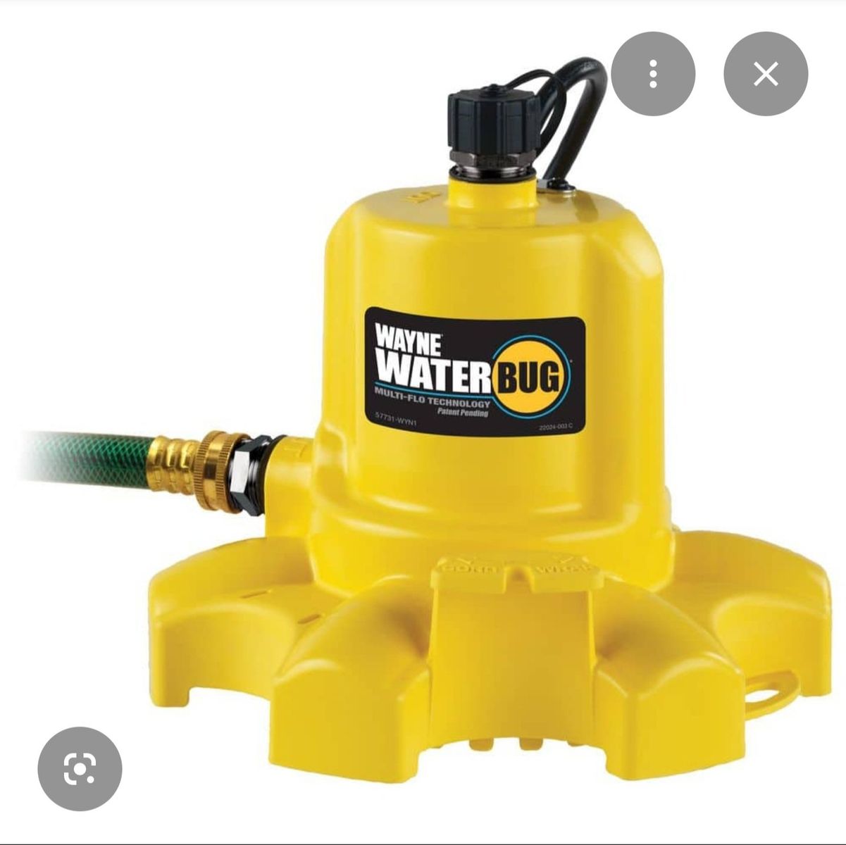 New in Box. Wayne WaterBUG Submersible Water Removal Pump with Multi-Flo Technology