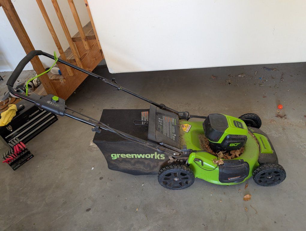 Greenworks 80V Cordless Electric Lawn Mower - includes battery and charger