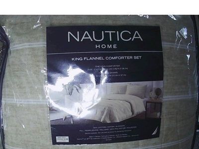 Nautica Home King Flannel Comforter Set NEW Guard Coast