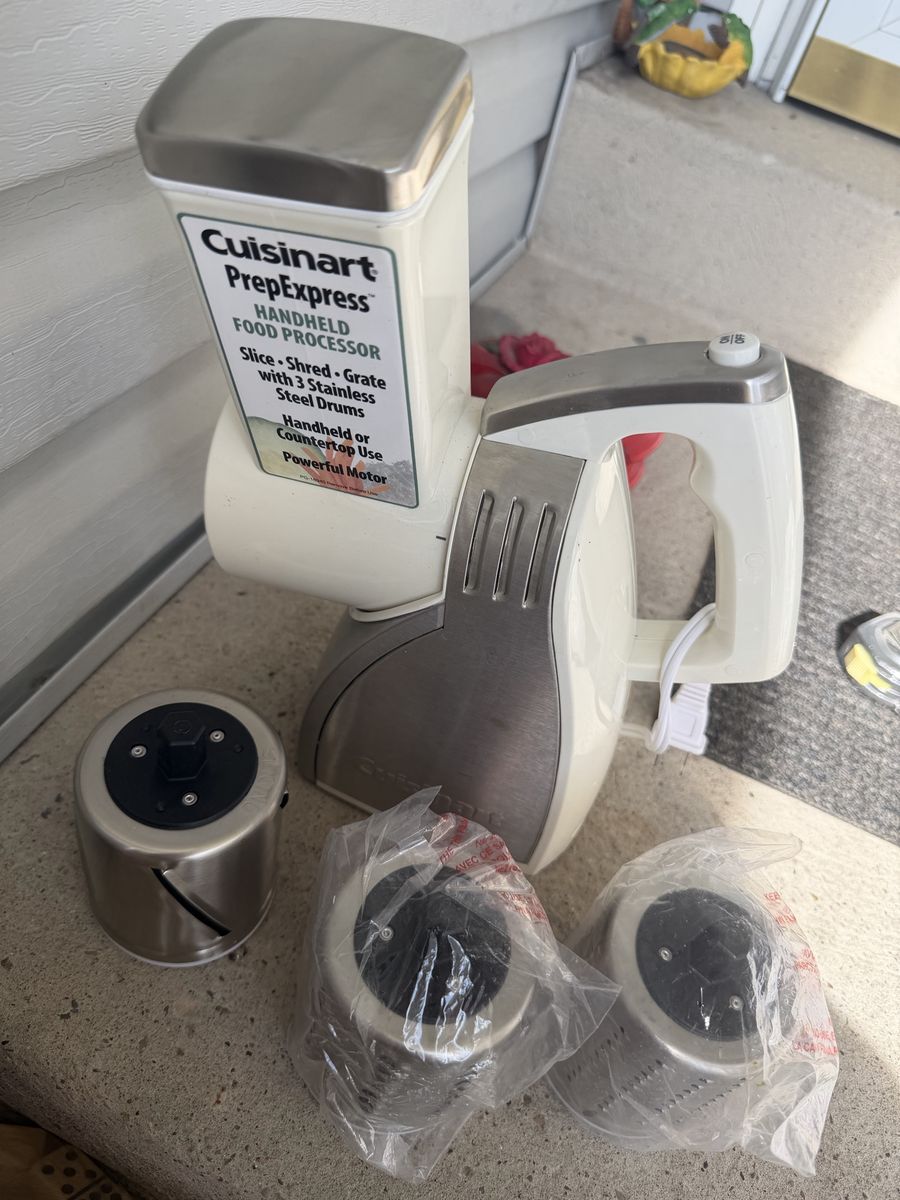 Cuisinart PrepExpress Handheld Food Processor w/ 3 Stainless Steel Drums